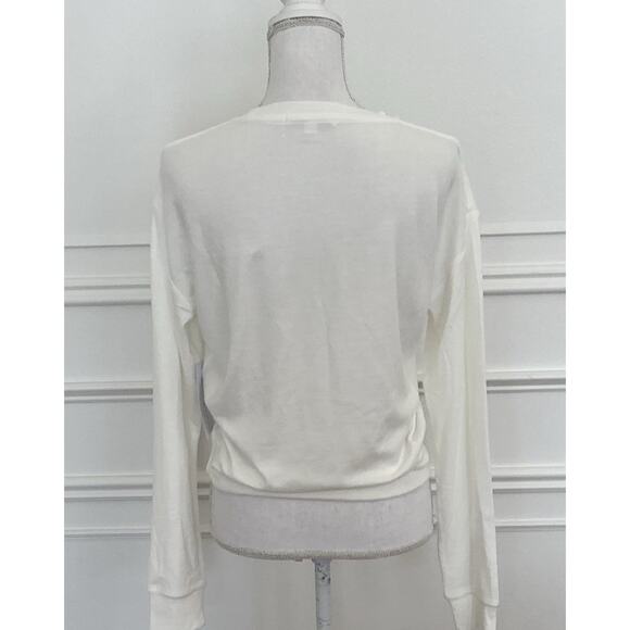 Spiritual Gangster HAPPY Crew Neck Savasana Ivory Sweatshirt Women Size M NWT - Picture 5 of 11